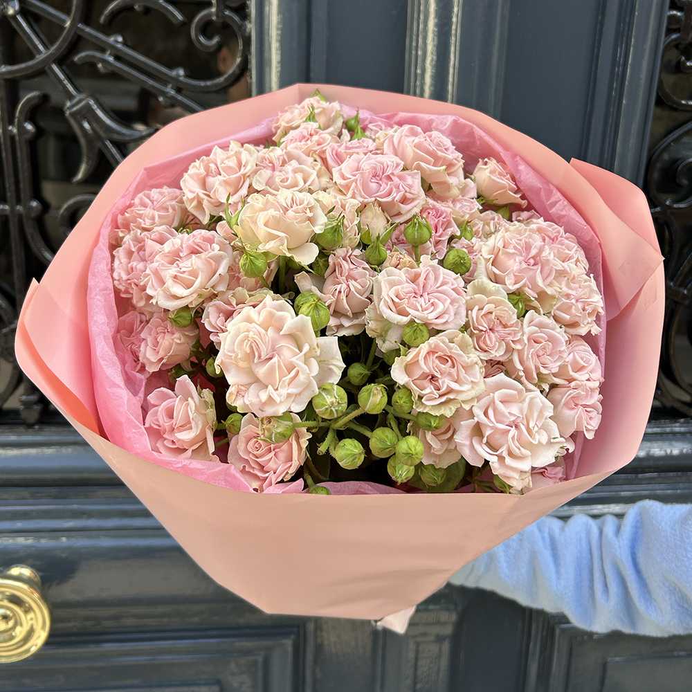 Букет из кустовой розы Бизу: невероятная нежность buket-iz-kustovoy-rozy-bizu:-neveroyatnaya-nezhnosty